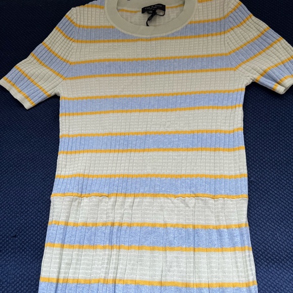 rag & bone Eloise Yellow and Blue Striped Maxi Dress. Short sleeve, Small, NWT - Picture 3 of 6